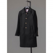 톰브라운 금장 삼선띠 로고 미들 코트