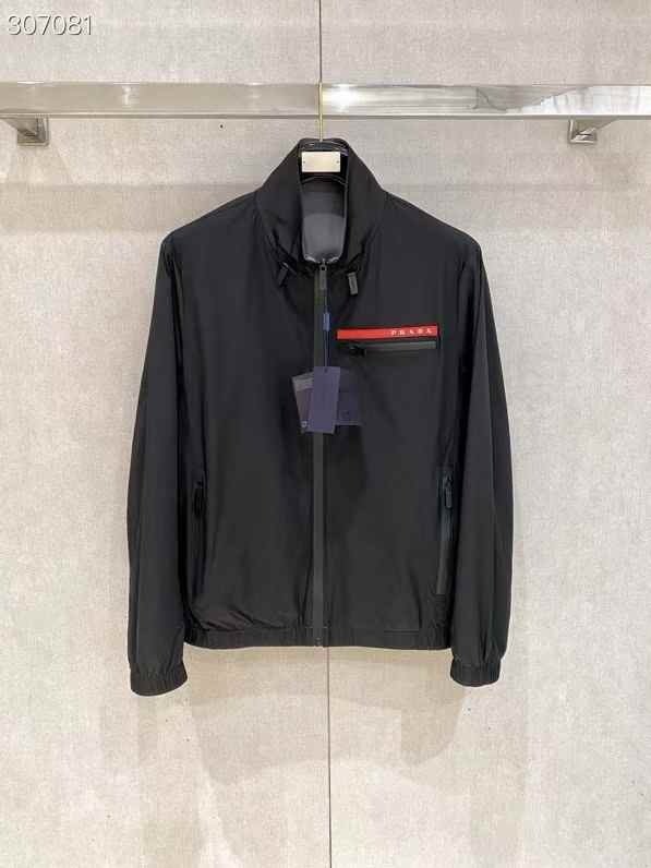 프라다 리버시블 블루종 바람막이