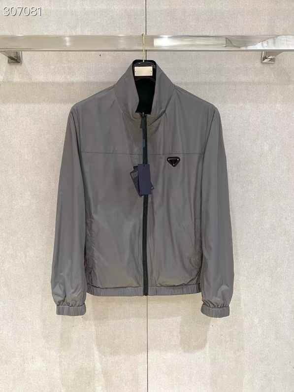 프라다 리버시블 블루종 바람막이