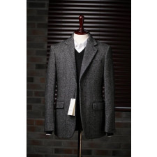 구찌 프리미엄 보카시 헤링본 블랙 블레이저 자켓