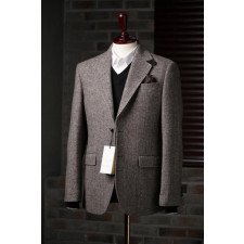 구찌 해링본 세페레이드 자켓 브라운