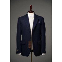 구찌 울 캐시미어 트윗 재킷 블랙 솔리드 자켓