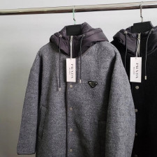 프라다 캐시미어 울 레이어더 코트