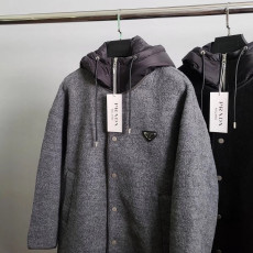 프라다 캐시미어 울 레이어더 코트
