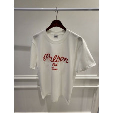 말본 화이트 컬러팀 라운드 반팔티