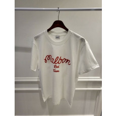 말본 화이트 컬러팀 라운드 반팔티