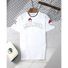 말본 시보리 발포 나염 크루넥 반팔티