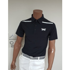 PXG 등판 타공 반사 로고 반팔 카라티