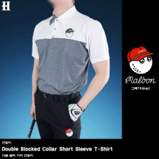 말본 더블 블럭 반팔 카라티