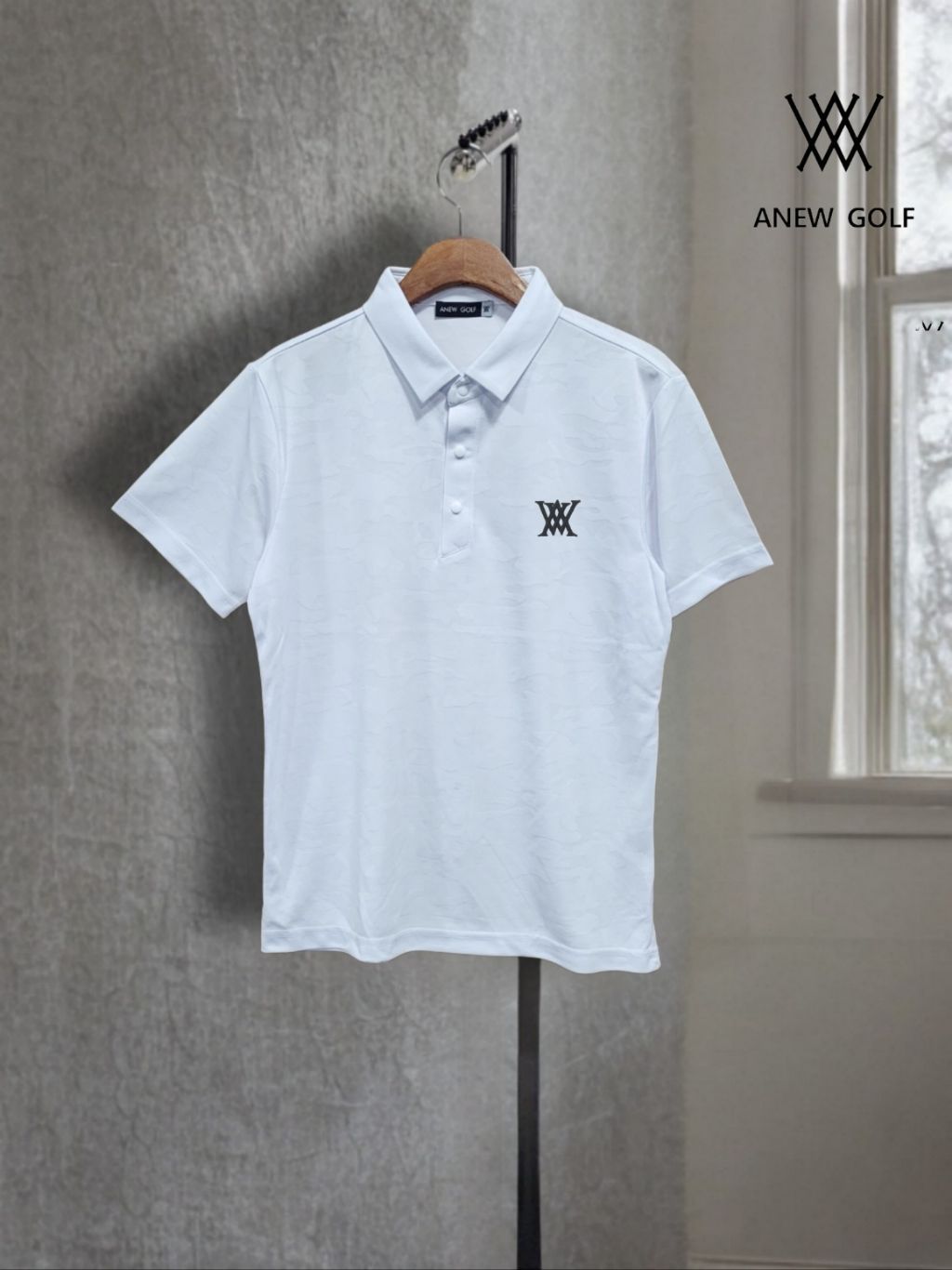 어뉴 카모 문양 반팔 카라티