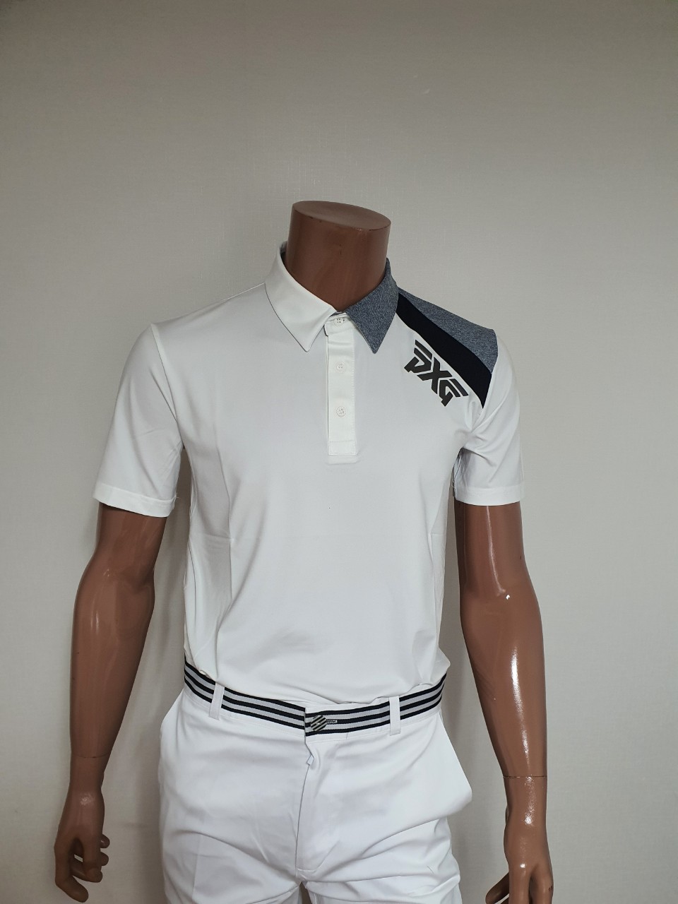 PXG 카라 어깨 포인트 골프 반팔 카라티