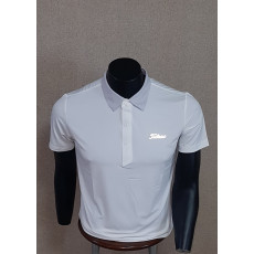 타이틀리스트 기능성 골프 빛 반사 로고 반팔 카라티