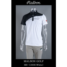 말본 MB-12006 사선 배색 반팔 카라티