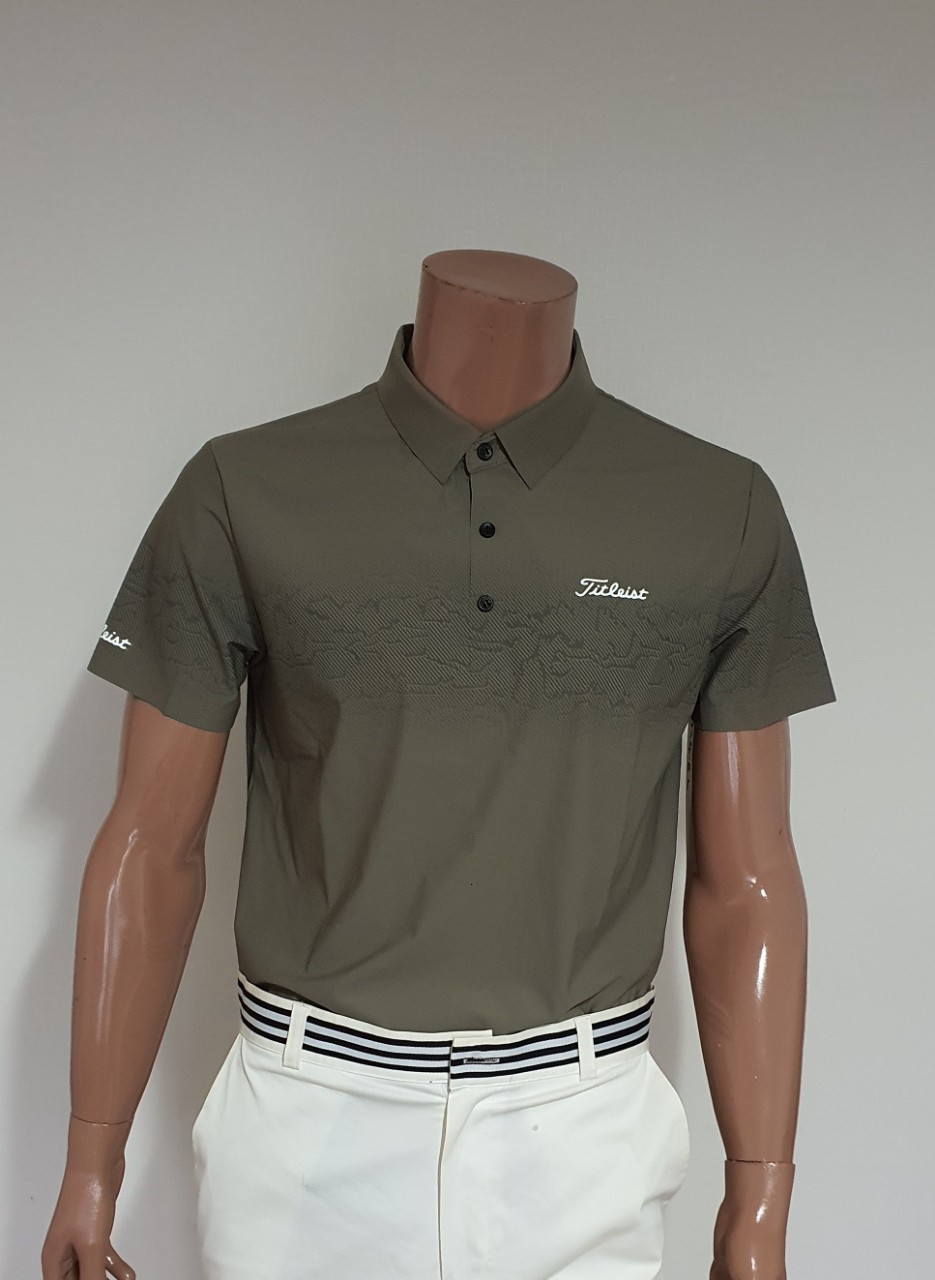 타이틀리스트 가슴 포인트 반사 로고 반팔 카라티