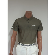 타이틀리스트 가슴 포인트 반사 로고 반팔 카라티