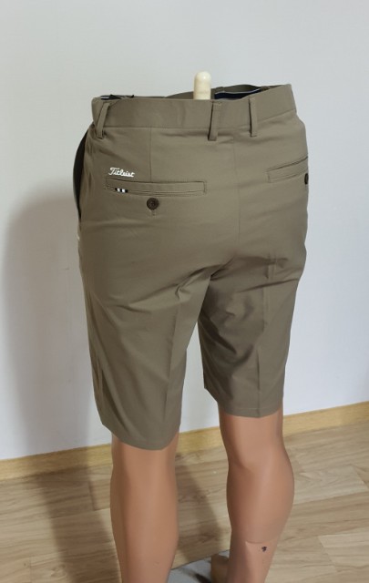 타이틀리스트 뒷주머니 포인트 면 하프 반바지