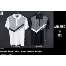 어메이징크리 더블 스컬 반팔 카라티