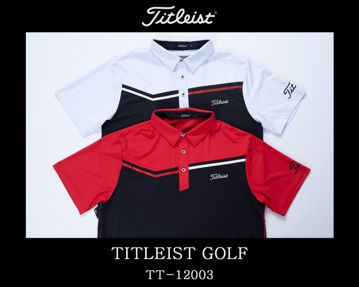 타이틀리스트 TT-12003 앞뒤 배색 반팔 카라티