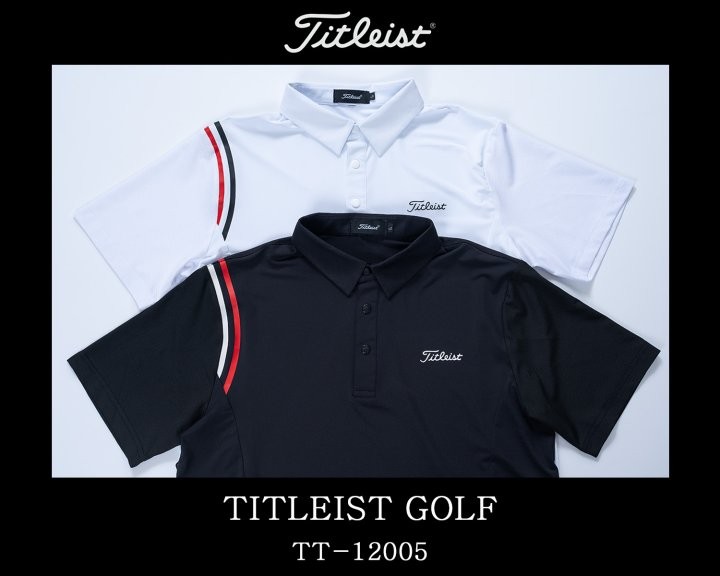 타이틀리스트 TT-12005 숄더 세로줄 반팔 카라티