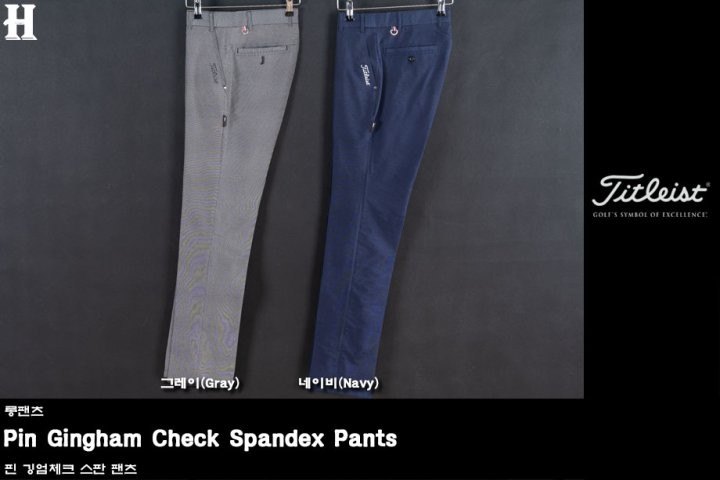 타이틀리스트 핀 깅엄 체크 스판 팬츠 (바지)