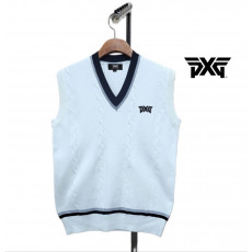 PXG 꽈배기 가슴 자수 조끼