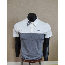 제이린드버그 빛 반사 로고 포인트 반팔 카라티