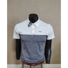 제이린드버그 빛 반사 로고 포인트 반팔 카라티