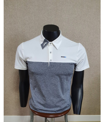 제이린드버그 빛 반사 로고 포인트 반팔 카라티