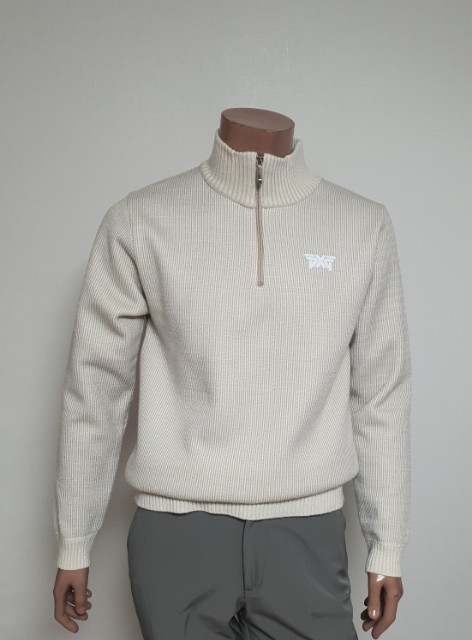 PXG 기모 반집업 니트