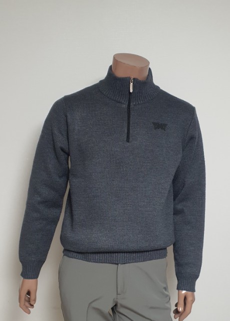 PXG 기모 반집업 니트