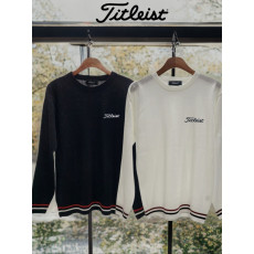 타이틀리스트 줄지 자수 로고 니트