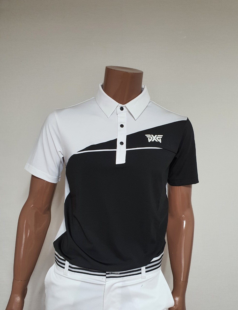 PXG 기능성 빛 반사 로고 골프 반팔 카라티