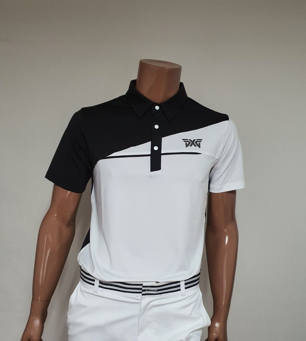 PXG 기능성 빛 반사 로고 골프 반팔 카라티