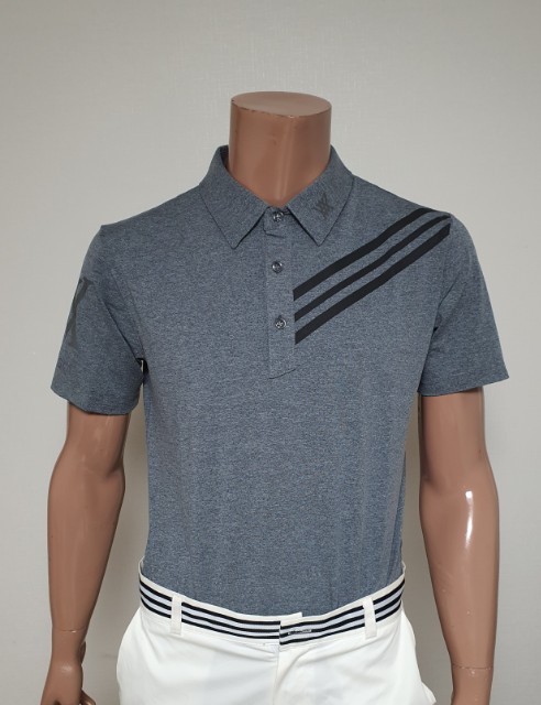 어뉴 기능성 3선 골프 반팔 카라티