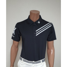 어뉴 기능성 3선 골프 반팔 카라티