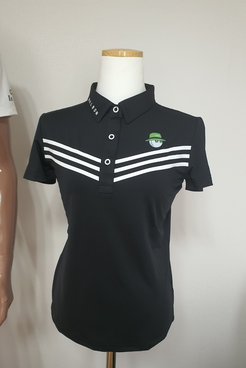말본 디자인 V 골프 반팔 카라티(여성)