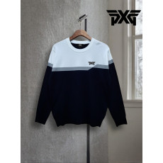 PXG 신크로 자수 라운드 니트