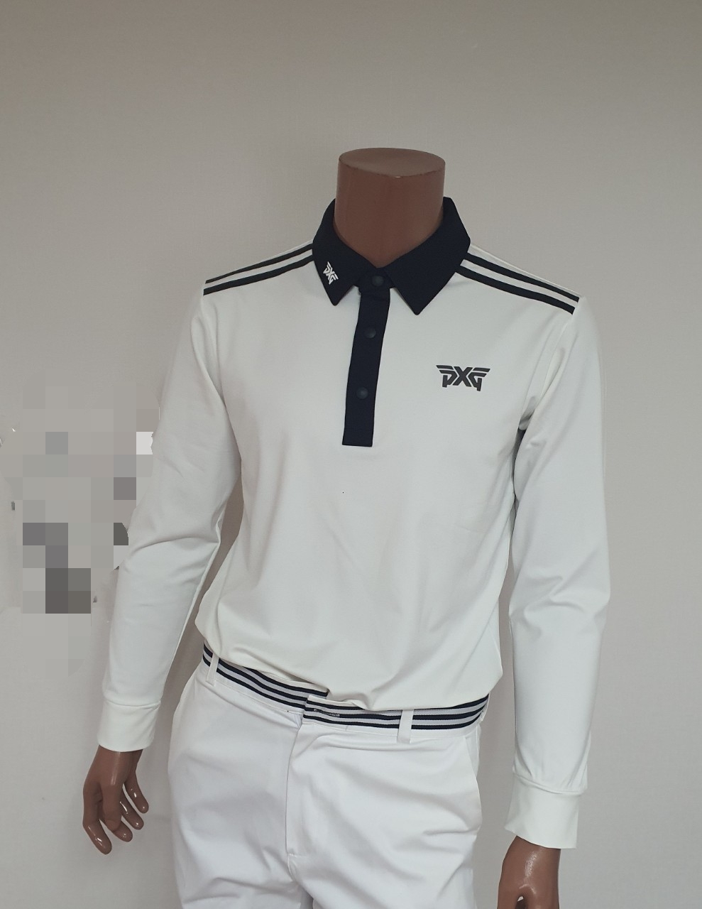 PXG 어깨 2선 골프 기모 카라티