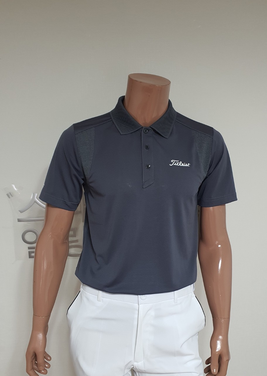 타이틀리스트 메쉬 기능성 골프 반팔 카라티