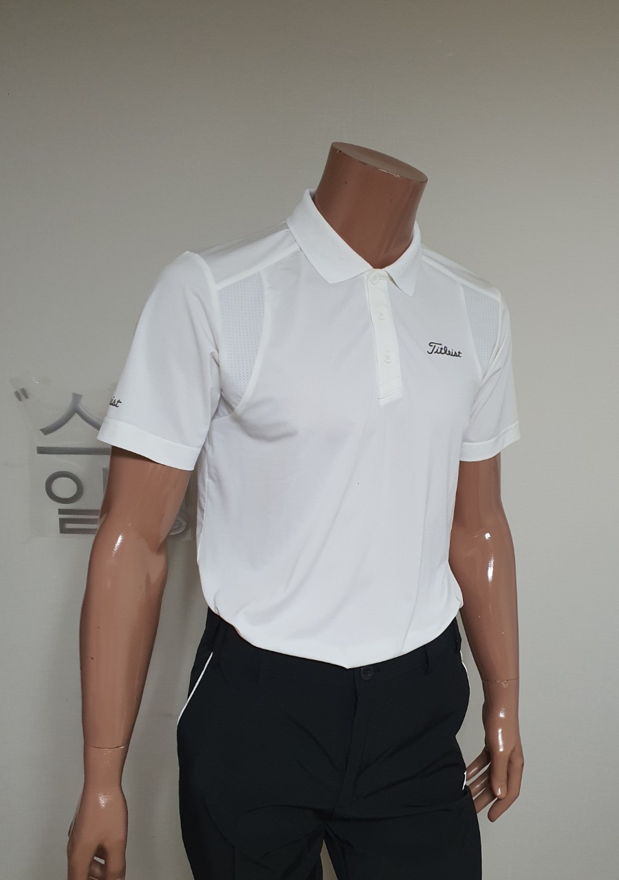타이틀리스트 메쉬 기능성 골프 반팔 카라티