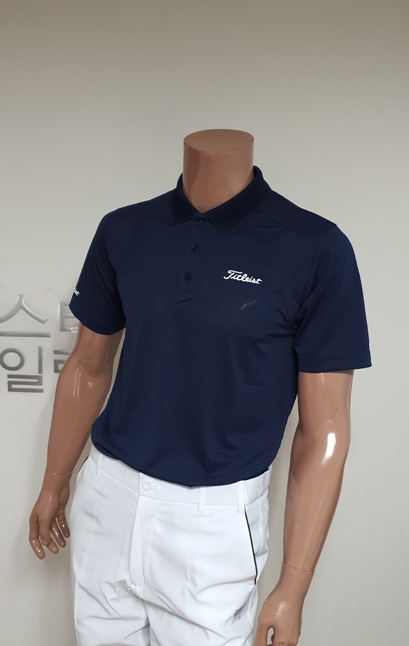 타이틀리스트 메쉬 기능성 골프 반팔 카라티