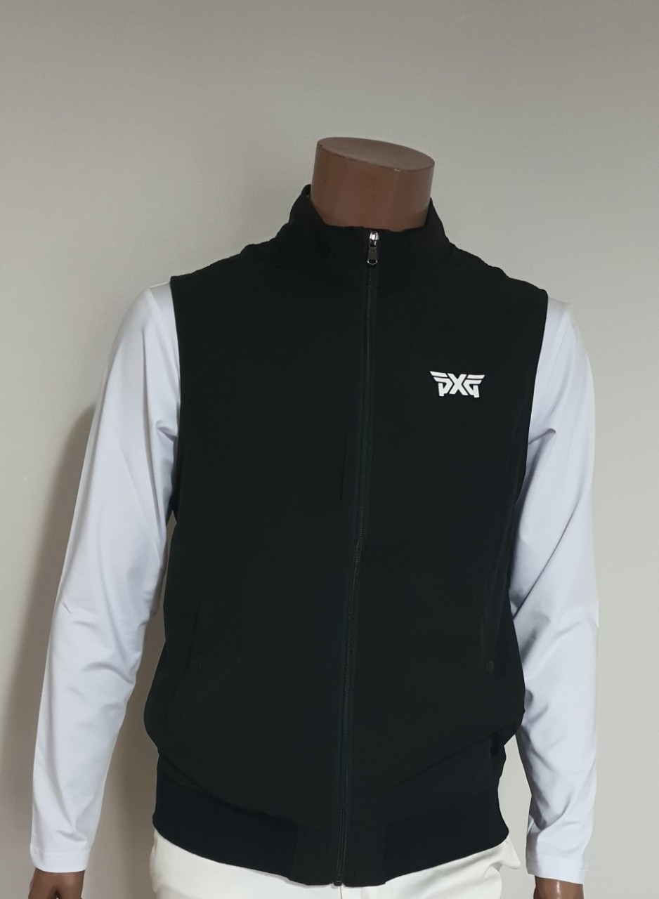 PXG 반사 로고 조끼 집업