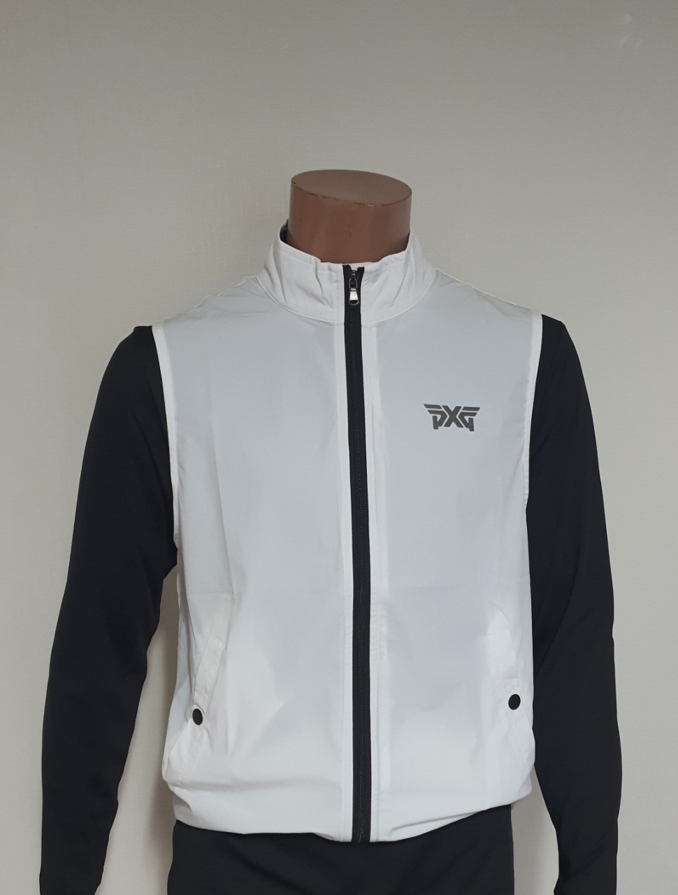 PXG 반사 로고 조끼 집업