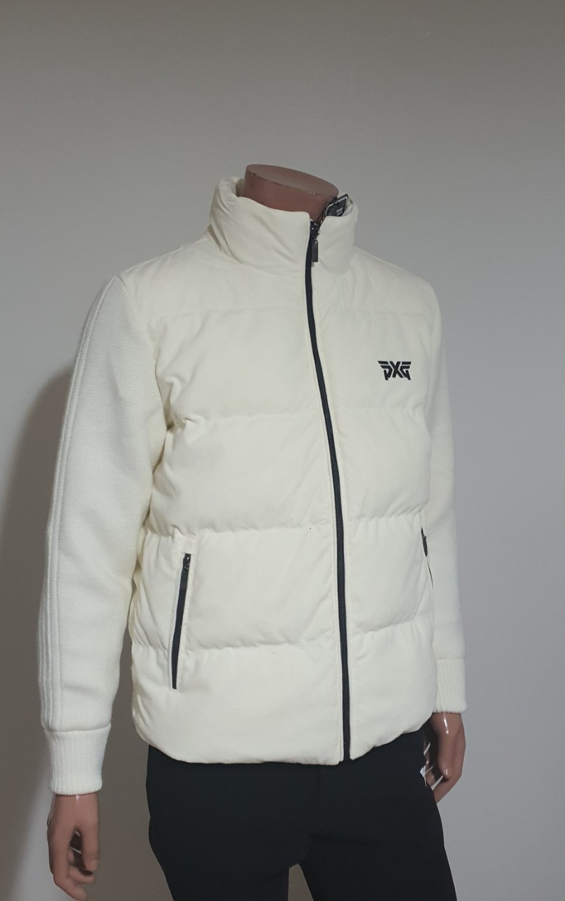 PXG 오리털 니트 골덴 방풍 패딩