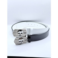 어메이징크리 AC01 헥사 스컬 버클 베이직 레더 벨트