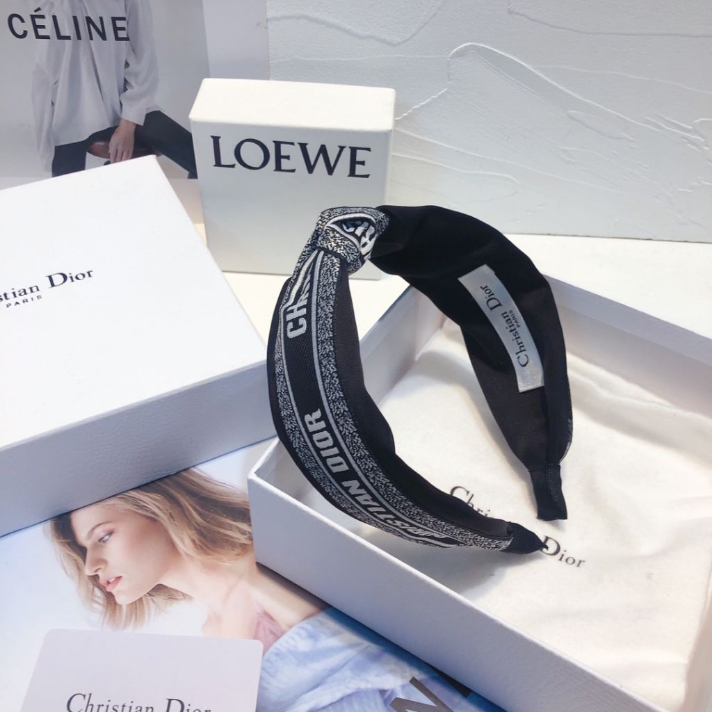 디올 DL02 플라워 머리핀 블랙