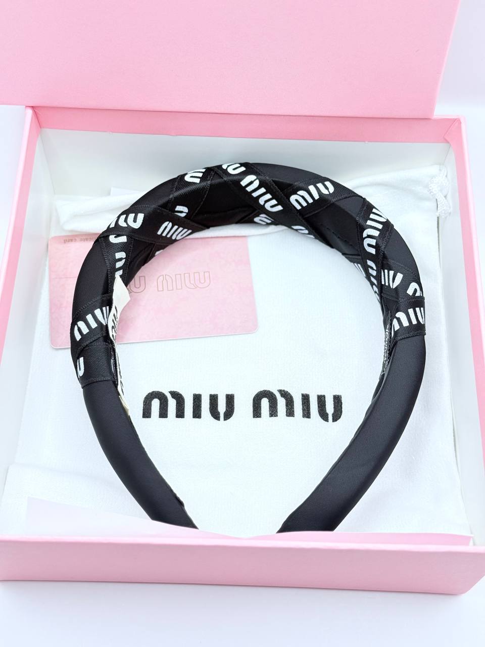 미우미우 MMU02 머리띠 블랙