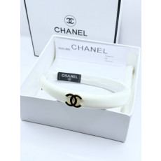 샤넬 abq07 스틸 로고 머리띠 화이트