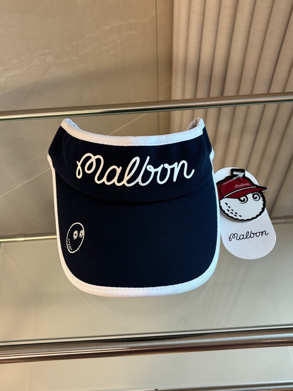 말본 버킷 볼마커 바이저 모자 블랙