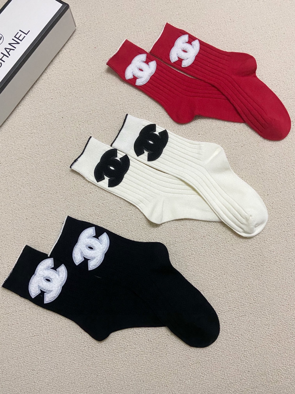 샤넬 양말 3P 세트